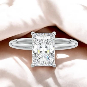 Radiant Cut Wedding Ring 14k White Gold 2 Carat Certified IGI Lab Grown Diamond - Picture 1 of 10