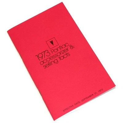 1973 Pontiac All GTO Trans Am Accessorizer PHS Option Booklet 1pc - Image 1 of 4