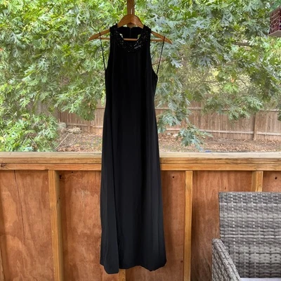 Badgley Mischka Vintage Black Beaded Formal Gown Size 6 - Image 1 of 4