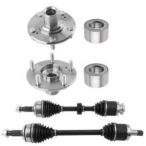 CV Axle Shaft+Wheel Hubs Bearings Set Front L+R for Honda Civic 1.8L 2014 - Picture 1 of 11
