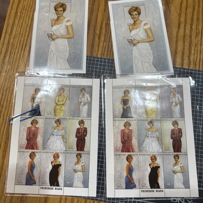 4 Togo Princesa Diana Blanco Chifón Vestido de Noche Vestido Franqueo Estampilla Hoja + Certificado de Autenticidad Foto 1 de 4