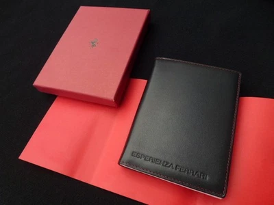 Ferrari original leather Passport Case Black & Red Unused from japan - Image 1 of 4