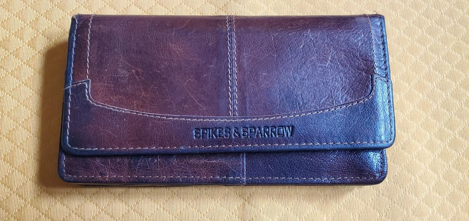 Винтажный кожаный бумажник-клатч Spikes & Sparrow от Jack Georges — коричневый - Изображение 1 из 4