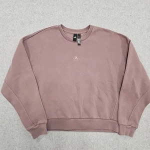 Sudadera para mujer Adidas todas las tallas polar calce suelto bordada rosa malva talla L - Imagen 1 de 10