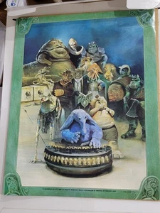 Vtg 1983 Star Wars Return of the Jedi Poster Jabba’s Den Lucasfilm 14" x 11" #3 - Picture 1 of 8