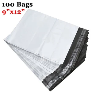 100 piezas bolsas de envío de sobres de plástico de 9" x 12" bolsas autosellantes - Imagen 1 de 10