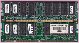 128MB 2x64MB PC-100 Hyundai HYM7V65801 BTFG-10SSM-A PC100 3.3V 323012-001 Kit - Picture 1 of 5