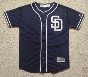 Majestic San Diego Padres Jersey Youth M 10/12 Boys Blue Stitched Logo MLB - Picture 1 of 9