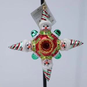 Christopher Radko Indent Snowmen Star Snowstar Snowguys - Picture 1 of 24