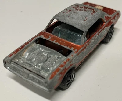 Vintage 1968 Orange Hot Wheels Custom Cougar Rough HK - Image 1 of 4