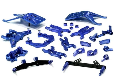 Complete Blue Billet Machined Suspension Upgrade for Traxxas Slash 2WD 1/10 - Image 1 of 3