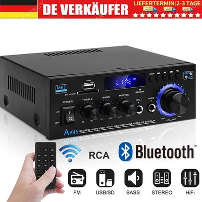 600W bluetooth Mini Verstärker HiFi Power Audio Stereo Bass AMP USB MP3 FM Auto - Bild 1 von 4