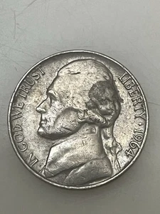 1964 Us 5 Cent Coin No Mint Mark #7 - Picture 1 of 2