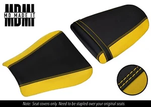JUEGO FUNDA ASIENTO VINILO AGARRE PERSONALIZADO NEGRO Y AMARILLO PARA TRIUMPH DAYTONA 955 i 01-05 - Imagen 1 de 5