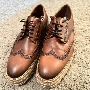Massimo Dutti Women’s brown Loafers Size 38/7.5 - Picture 1 of 12