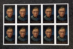 2023USA #5821 Forever Ruth Bader Ginsburg - Block of 10 From Sheet mint postage - Picture 1 of 1