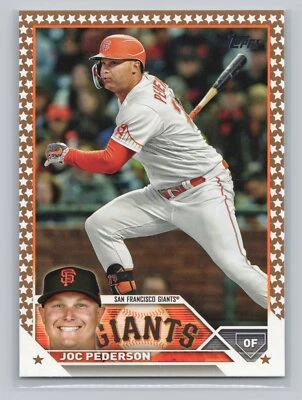 2023 Topps #508 Joc Pederson Gold Star Parallel - Image 1 of 2
