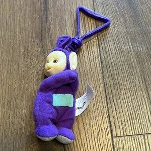 PURPLE PLUSHY TELETUBBIE TRIANGLE DOLL KEYCHAIN - Picture 1 of 4