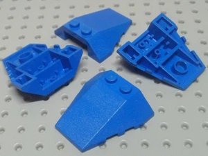 Lego Pendiente 18° a 45° Triple Cuña 4x4, Con Muescas [48933] Azul x4 - Imagen 1 de 6