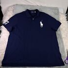 Ralph Lauren Polo Shirt Mens XXL Navy Blue Big Pony Casual Short Sleeve 3