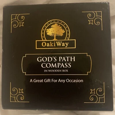 REGALOS RELIGIOSOS CAMINO OAKI - BRÚJULA CAMINO DE DIOS CON CAJA DE MADERA - CAJA ABIERTA EXCELENTE ESTADO Foto 1 de 4