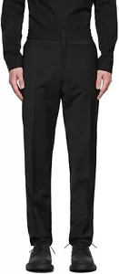 Pantaloni da jogging Hugo Boss da uomo Howard su misura in lana con coulisse $198 - 32R - neri - Foto 1 di 5