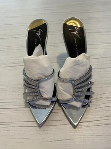 Tacón de cristal Giuseppe Zanotti plateado para mujer talla UK 7 precio de venta sugerido por el fabricante 895 GBP #I451 - Imagen 1 de 10