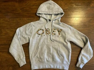 Obey Worldwide Women's XS Gray and Floral Pullover Hoodie - Picture 1 of 3