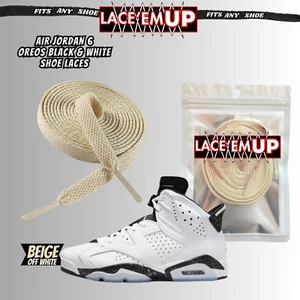 ZAPATO PREMIUM CORDONES A JUEGO AIR JORDAN 6 OREOS BLANCO Y NEGRO, AJ CONVERSE - Imagen 1 de 11
