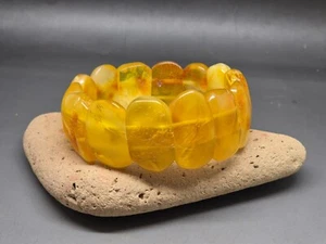 Pulsera Ámbar Báltico Natural Genuino 30 gramos Sin Mejora Caramelo - Imagen 1 de 6