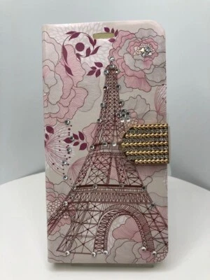 适用于三星 Galaxy J7 2018 J737P EIFFEL 塔钱包式保护壳 保护套 — 第 1/4 张图片