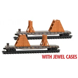 Micro-Trains N 98302222 Norfolk Southern Ribbon Rail MOW Flat Car Set - Picture 1 of 2