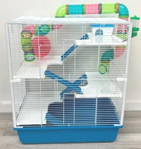5-Tiers X-LARGE Deluxe Hamster Mansion Habitat Crossover Tube House Gerbil Mice - Picture 1 of 10