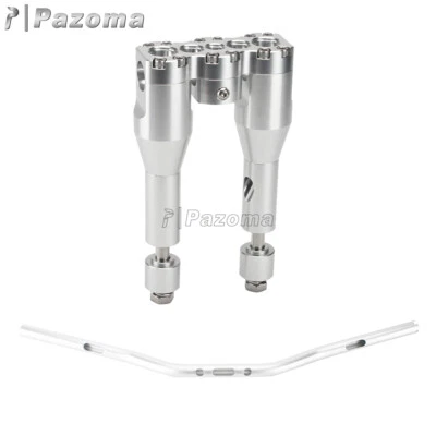 Manillar elevador estilo club de 6" + 1" de alto para Harley Dyna Softail FXST Foto 1 de 4