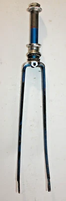 Vintage Schwinn Touring Road Bike Fork 27" 1" Threaded 170mm Blue Steel USA Ship - Image 1 of 4