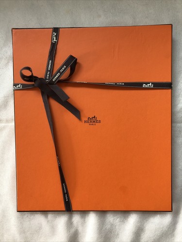 HERMÈS Scatola Hermes per collana con nastro rettangolare media qualità regalo vuota 1302