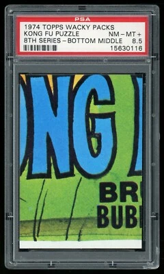 1974 Topps Wacky Packages Kong Fu Puzzle / Checklist BM 8th Series PSA 8.5 - Image 1 of 3