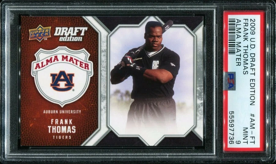 PSA 9 MINT 2009 UD DRAFT FRANK THOMAS #AM-FT ALMA MATER WHITE SOX HOF 97736 B214 - Image 1 of 1