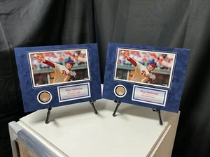 Roy Halladay Philadelphia Phillies Game Used Dirt Collage 2010 RIP - LOT OF 2 - Picture 1 of 7