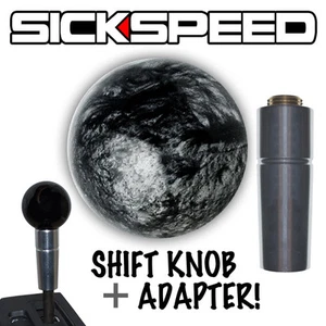 BLACK PEARL SHIFT KNOB & ADAPTER FOR AUTO/AUTOMATIC GEAR SHIFTER LEVER KA2 - Picture 1 of 1
