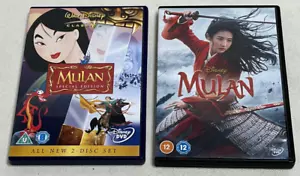 MULAN : 2 Disc Special Edition Animation + 2020 Live Action Disney Film DVD Set - Picture 1 of 2