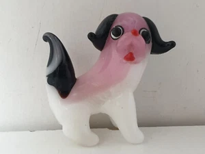Figurine chien dog sujet animalier animal objet de vitrine pate verre 4,2 cm - Imagen 1 de 9