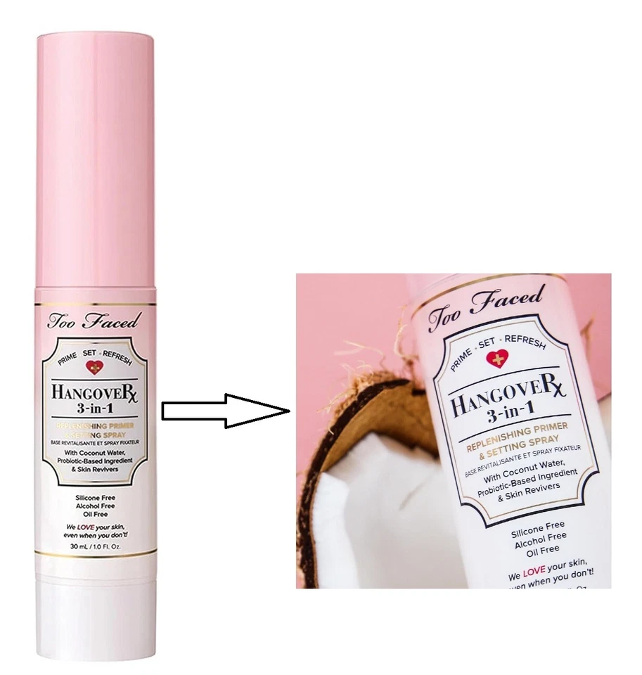 Too Faced HangoveRX 3 In 1 Replenishing Primer & Setting Spray 1.0 OZ NIB - Image 1 of 1