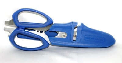 New Sabatier 10-in-1 Multi-Purpose Scissors and Sharpening Sheath Magnetic Blue - Image 1 of 4