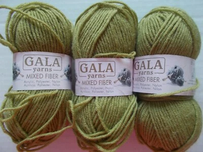 Fio penteado de fibra mista Gala, verde fresco, lote de 3 - Imagem 1 de 2