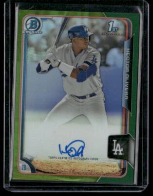 2015  Bowman Chrome Hector Olivera Prospect Autographs Green Refractors /99 - Image 1 of 2