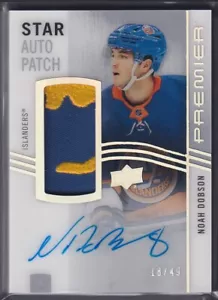 NOAH DOBSON - 2023 Upper Deck Premier Star Auto Patch #AV-ND, /49 - Picture 1 of 1