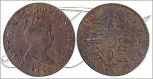 Spanien - Münzen isabel Ii- Jahr: 1847 - Numero 00094 - S / C- 4 Maravedis Jub - Bild 1 von 1