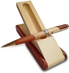 Luxury Wooden Ballpoint Pen Gift Set with Business Pen Case Display - Picture 1 of 4