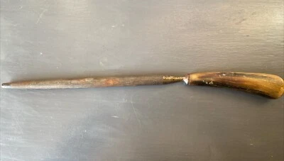 Vintage Knife Sharpening Steel Honing Rod 13.25” Wood Handle - Image 1 of 4